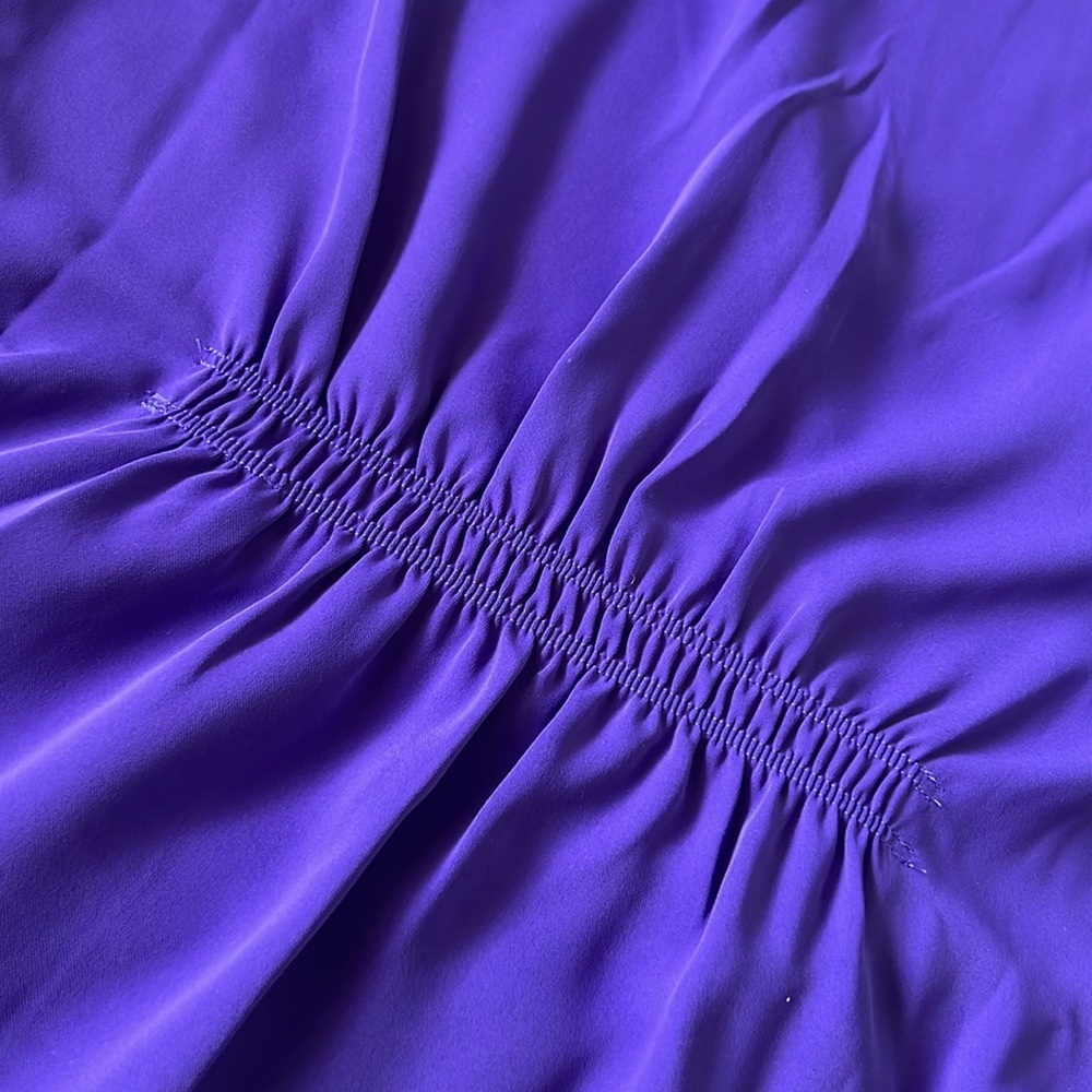 J. JILL WEAREVER COLLECTION Twist Front Midi Length Shirt Dress in Purple | M - Picture 5 of 11